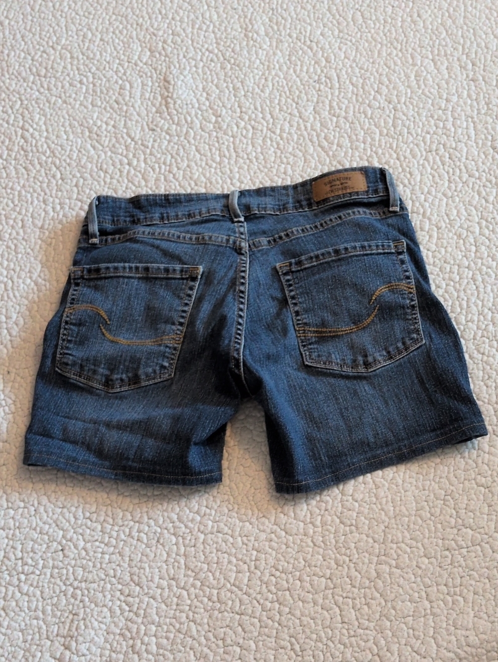 Levi's Signature Modern Stretch Acid Washed Distressed Denim Shorts Retro Summer - Picture 3 of 10